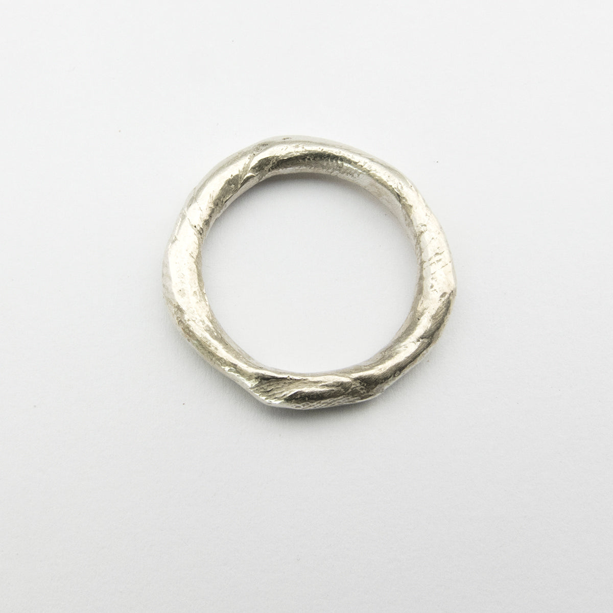 silver organic ring 3mm by Savage Jewellery