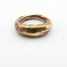 Tapered organic ring in silver, brass or bronze