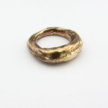 Tapered organic ring in silver, brass or bronze
