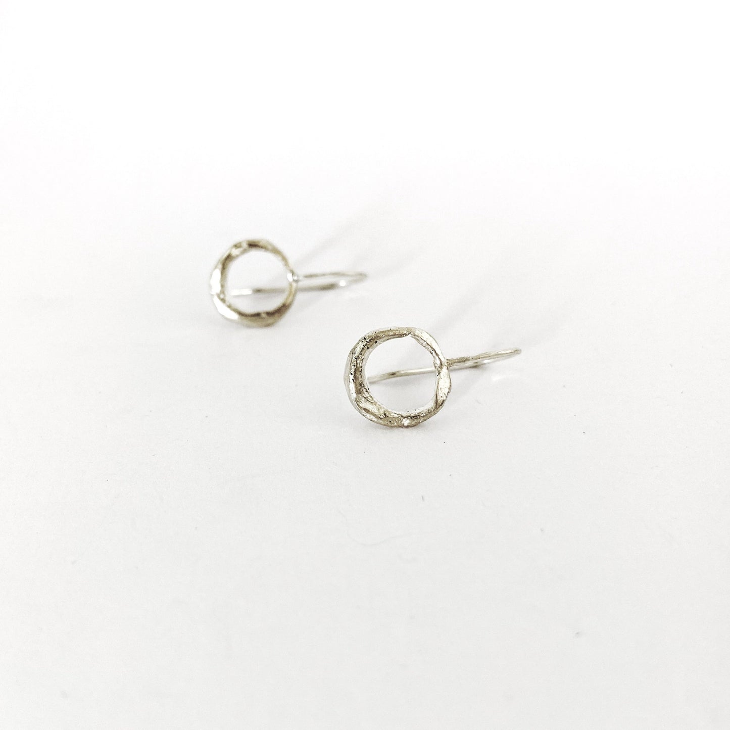 Organic Circle Drop Earrings- medium