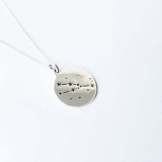 Zodiac constellations - Taurus necklace - by designer Savage Jewellery modern horoscope jewelry