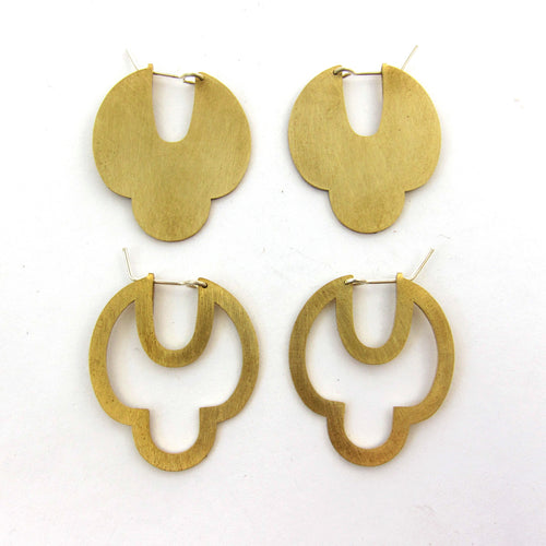 Art Deco curves - designer earrings