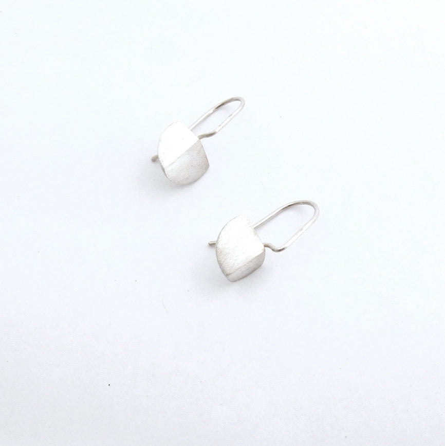 Folded Semi-circle drop earring