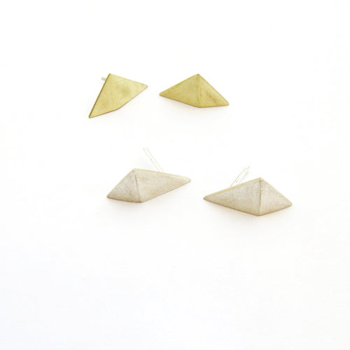 Unique triangle earrings by Savage Jewellery