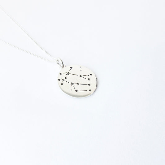 Zodiac constellations - Gemini pendant necklace - by Savage Jewellery modern horoscope jewelry