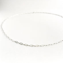 Small oval paperclip chain by Savage Jewellery in sterling silver