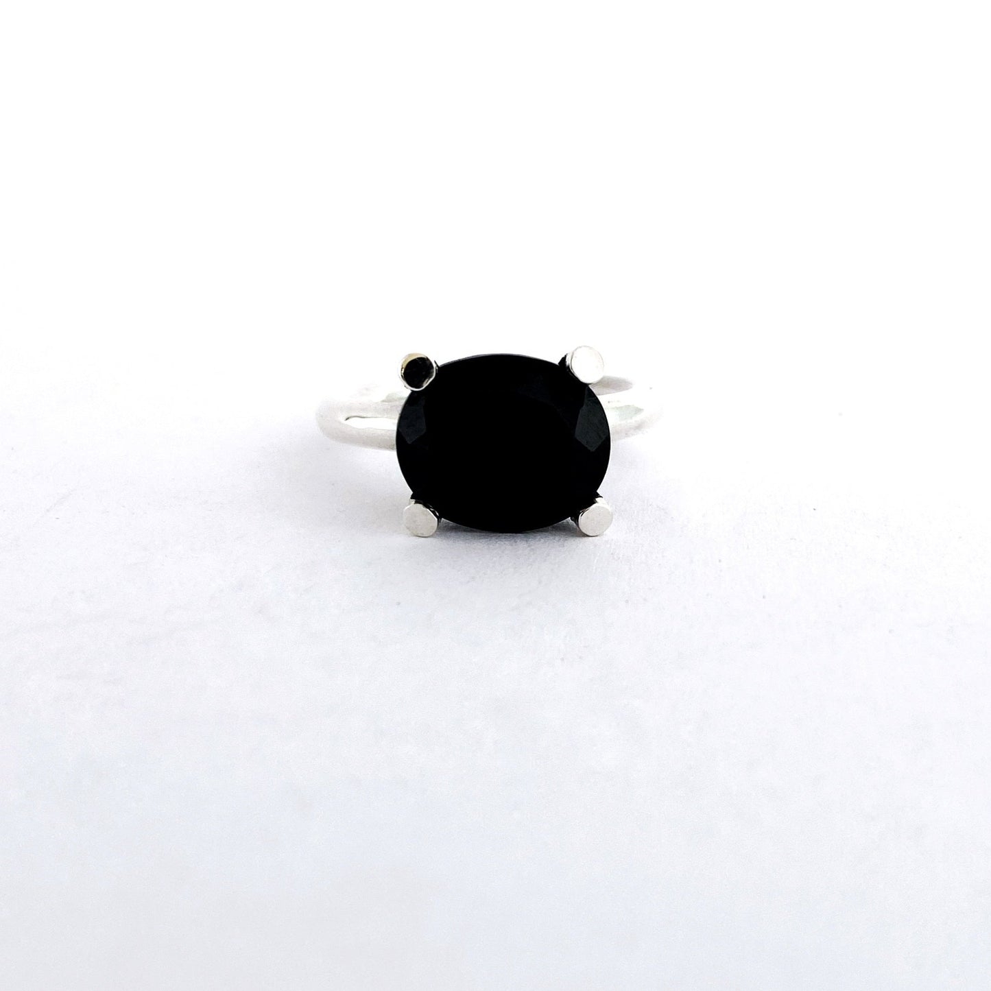 simple bold four claw gemstone ring by designer Savage Jewellery