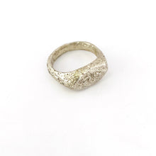 Contemporary textured signet ring by Savage Jewellery