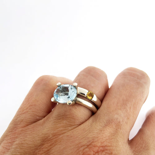 Bold designer gemstone ring by Durban designer Savage Jewelley