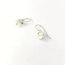 five petal drop earring in sterling silver by Savage Jewellery
