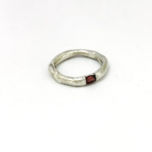 Organic ring with garnet by designer Savage Jewellery, Durban, South Africa